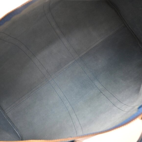 LOUIS VUITTON LV Logo Keepall 55 Travel Hand Bag Epi Leather Blue - Picture 10 of 14